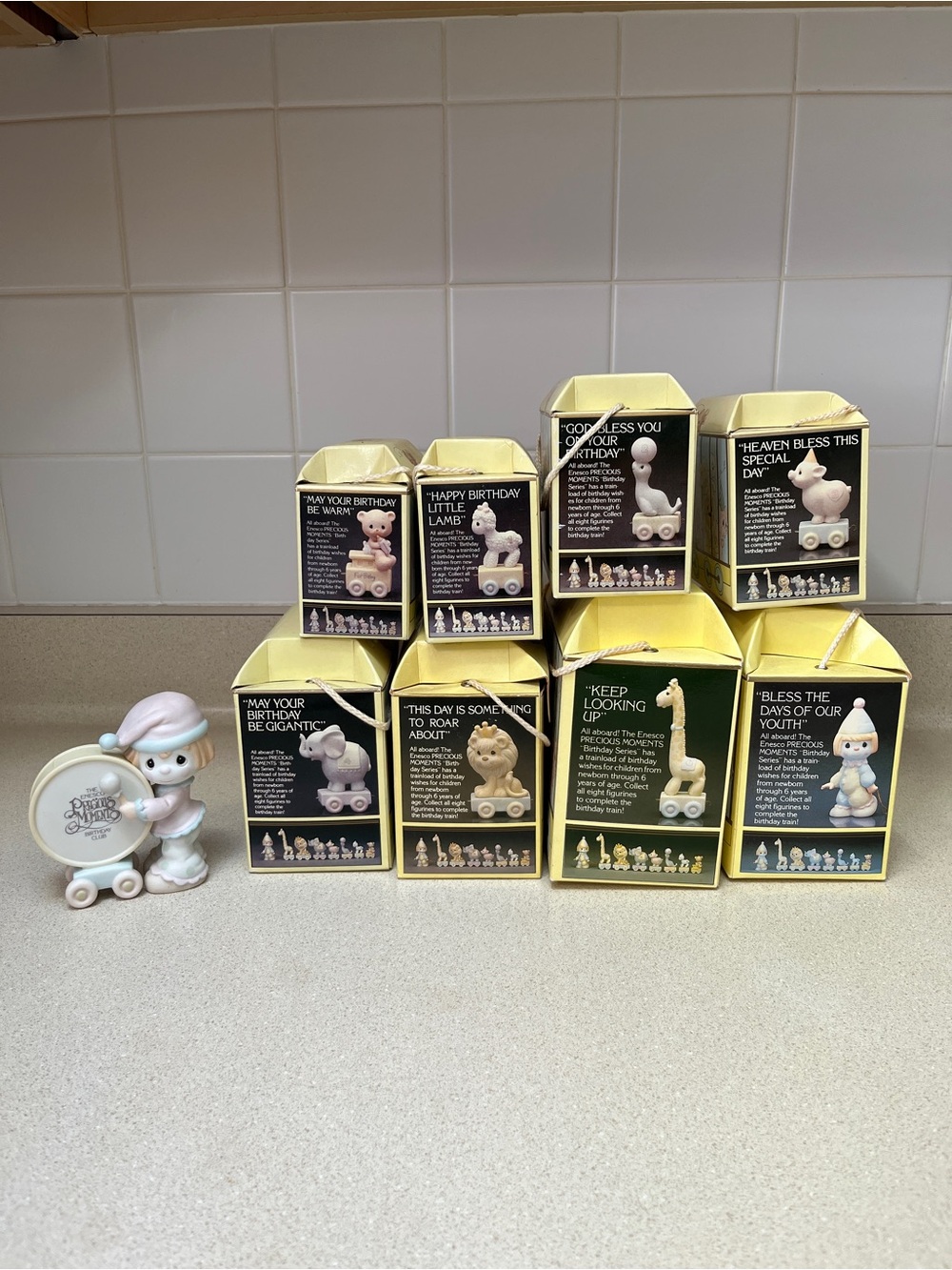 Precious Moments Figurine Birthday Train Collection - Baby though age 6.